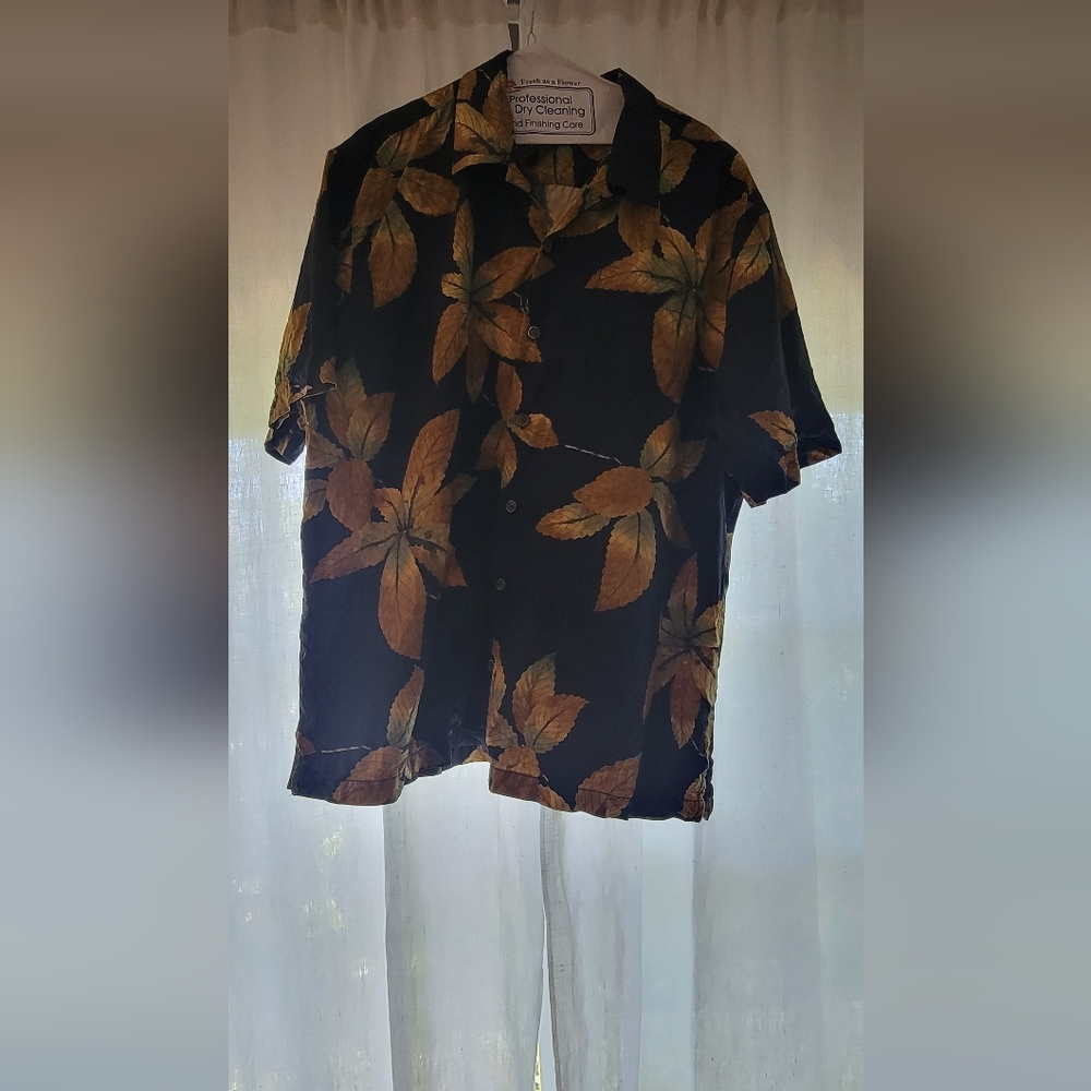 Tommy Bahama Silk Leaf Print Shirt